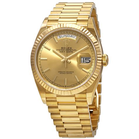 rolex day date 18 karat gold|rolex day date 36mm gold.